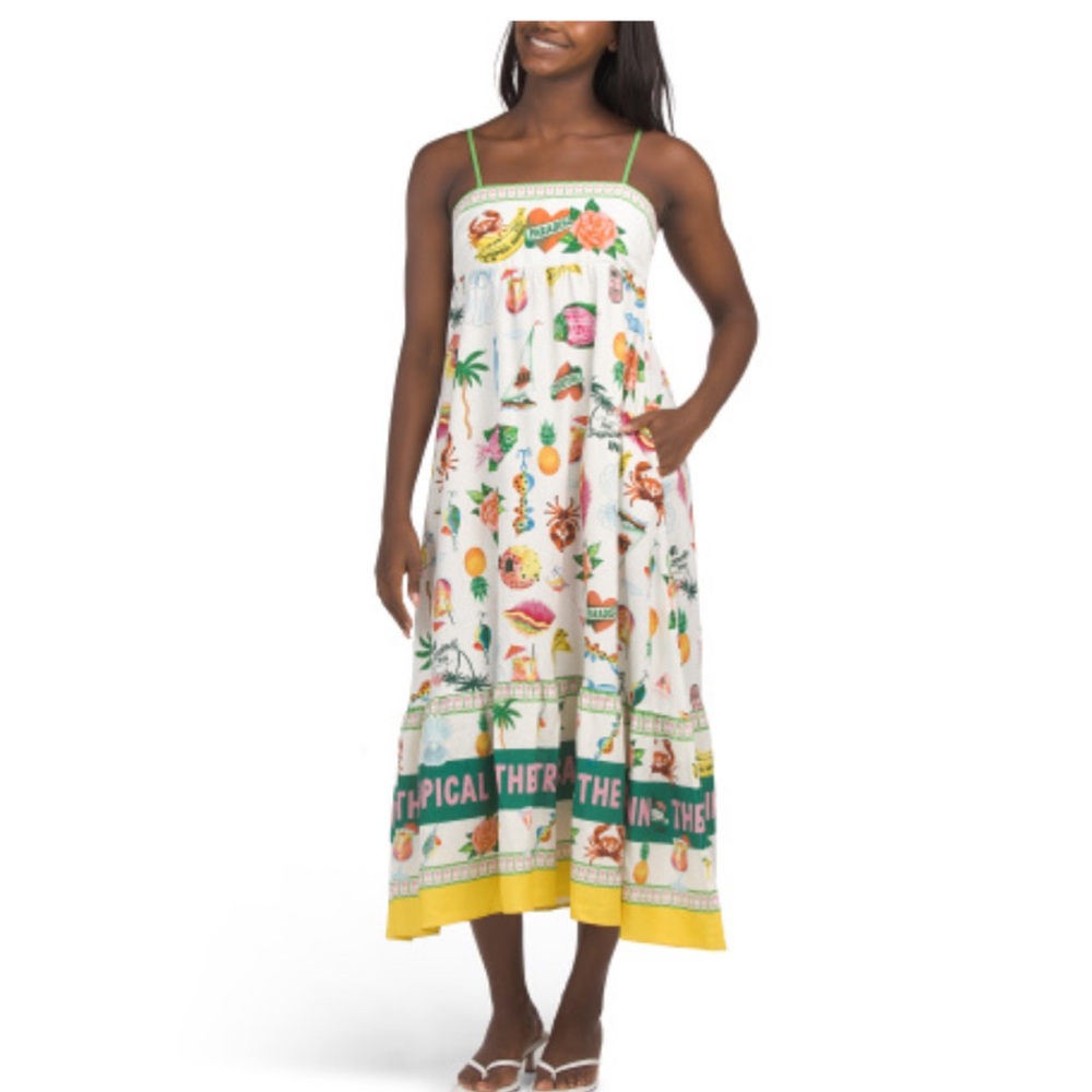 Maison D'Amelie Linen Blend Maxi Dress 🆕